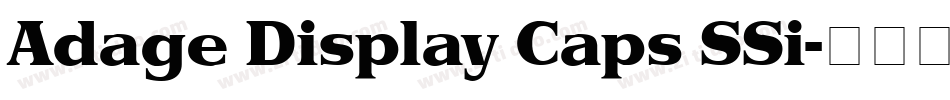 Adage Display Caps SSi字体转换